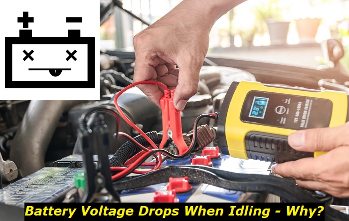 battery voltage drops when idling